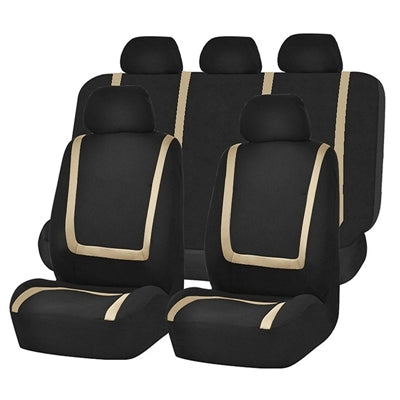 Universal Car Seat Cover Polyester Fabric Automobile Seat Covers Car Seat Cover Vehicle Seat Protector Interior Accessories, 4pcs Set Black, 4pcs Set Red, 4pcs Set Beige, 4pcs Set Gray, 4pcs Set Blue, 4pcs Set Pink, 9pcs Set Black, 9pcs Set Red��������...