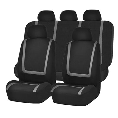 Universal Car Seat Cover Polyester Fabric Automobile Seat Covers Car Seat Cover Vehicle Seat Protector Interior Accessories, 4pcs Set Black, 4pcs Set Red, 4pcs Set Beige, 4pcs Set Gray, 4pcs Set Blue, 4pcs Set Pink, 9pcs Set Black, 9pcs Set Red��������...