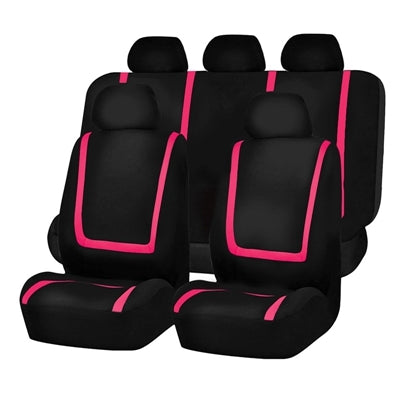 Universal Car Seat Cover Polyester Fabric Automobile Seat Covers Car Seat Cover Vehicle Seat Protector Interior Accessories, 4pcs Set Black, 4pcs Set Red, 4pcs Set Beige, 4pcs Set Gray, 4pcs Set Blue, 4pcs Set Pink, 9pcs Set Black, 9pcs Set Red��������...
