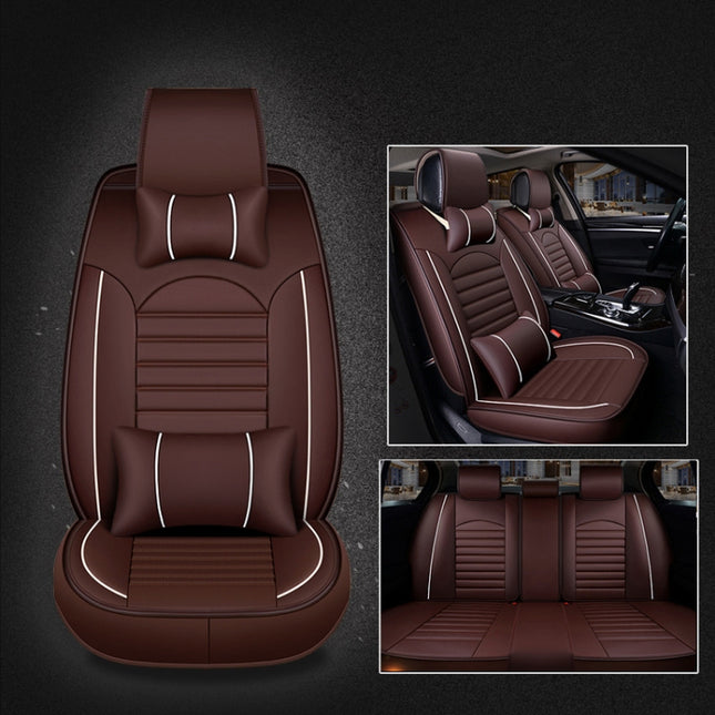 Universal PU Leather Car Seat Cover, Black White, Black Red, Black White Deluxe, Black Red Deluxe, Coffee Deluxe, Beige Deluxe, Beige, Coffee