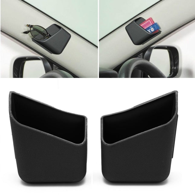 2 PCS Universal Car Accessories Glasses Organizer Storage Box Holder Black, Car Glasses Organizer