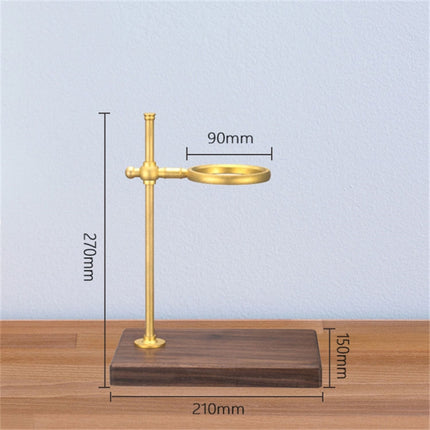 Wood Base Hand Coffee Filter Holder Adjustable Filter Holder, Rubber Wood, Spade Wood
