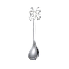 Multicolor Stainless Steel Butterfly Coffee Spoon Fruit Cold Drink Ice Cream Dessert Tea Spoon, Silver, Gold, Rose Gold, Rainbow, Black, Blue, Purple