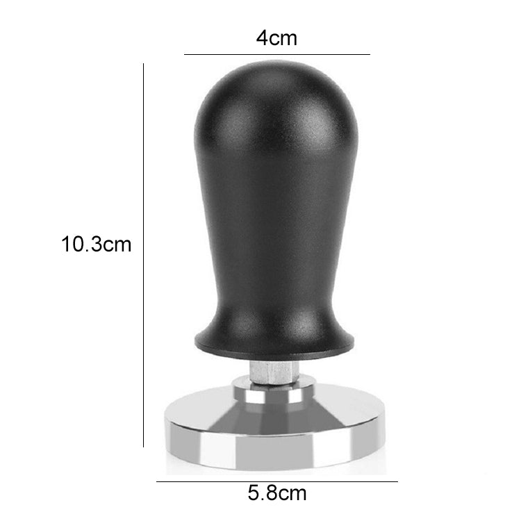 Stainless Steel Coffee Powder Hammer Alumina Constant Pressure Powder Press, 58mm Black