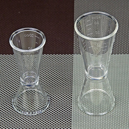 2 PCS PC Small Measuring Cup Device Double-headed Graduated Milk Tea Scale Cup Oz Measuring Tool, Large, Small