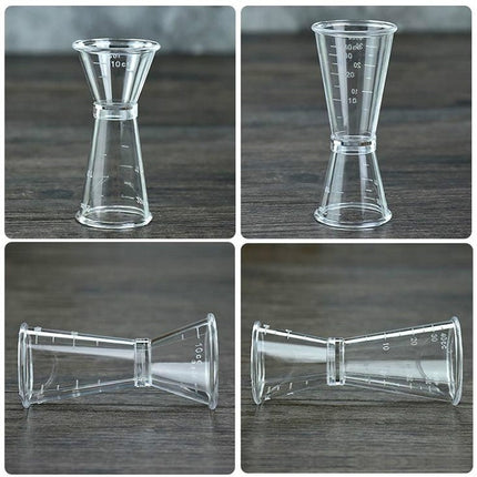 2 PCS PC Small Measuring Cup Device Double-headed Graduated Milk Tea Scale Cup Oz Measuring Tool, Large, Small