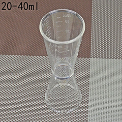 2 PCS PC Small Measuring Cup Device Double-headed Graduated Milk Tea Scale Cup Oz Measuring Tool, Large, Small