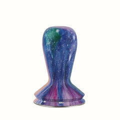58mm Coffee Tamper Coloured Silicone Frosted Handle Coffee Hammer 304 Stainless Steel Powder Press Coffee Accessories, Starry Sky, Stripe, Colorful, Milk White