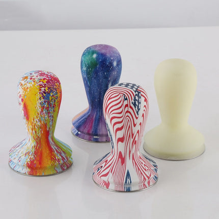 58mm Coffee Tamper Coloured Silicone Frosted Handle Coffee Hammer 304 Stainless Steel Powder Press Coffee Accessories