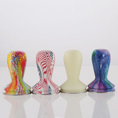 58mm Coffee Tamper Coloured Silicone Frosted Handle Coffee Hammer 304 Stainless Steel Powder Press Coffee Accessories, Starry Sky, Stripe, Colorful, Milk White