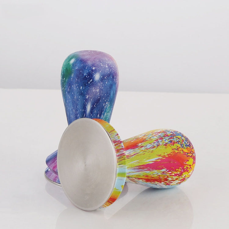 58mm Coffee Tamper Coloured Silicone Frosted Handle Coffee Hammer 304 Stainless Steel Powder Press Coffee Accessories, Starry Sky, Stripe, Colorful, Milk White