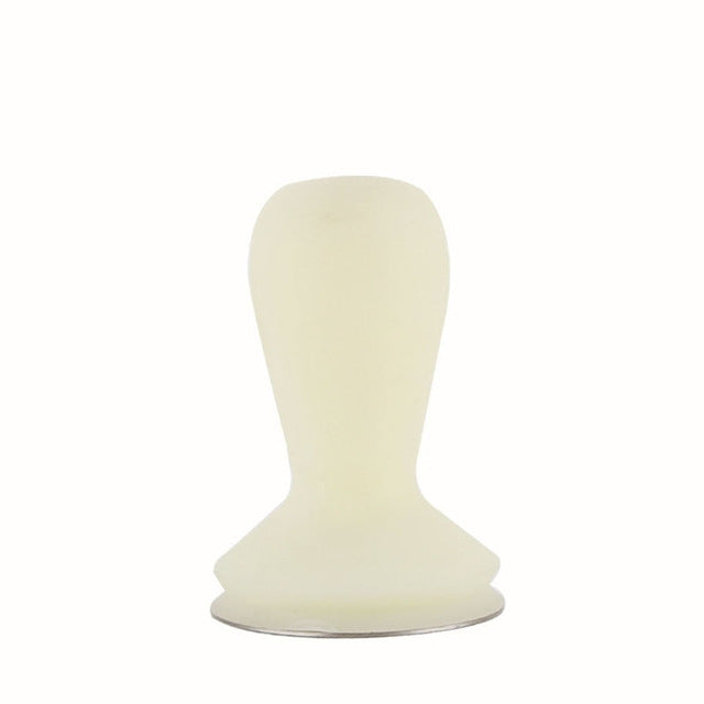 58mm Coffee Tamper Coloured Silicone Frosted Handle Coffee Hammer 304 Stainless Steel Powder Press Coffee Accessories, Starry Sky, Stripe, Colorful, Milk White