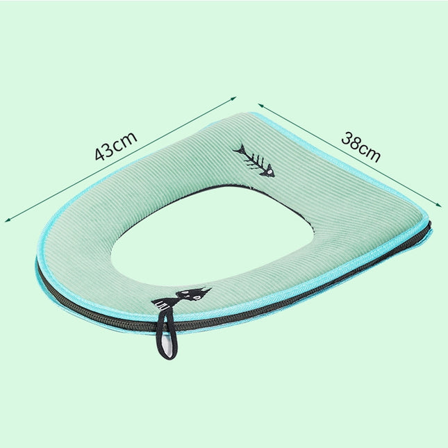 Washable Bathroom Toilet Seat Cover Warmer Soft Cushion Pad Closestool Lid Mat Household Products