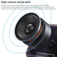 BT-511 Mini LED HD Mirror Bluetooth Speaker, Support 32GB TF Card & 3.5mm AUX & Dual Alarm Clock & Real-time Temperature & Hands-free Calling, White, Pink, Black, Red