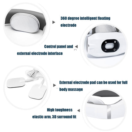 Cervical Vertebra Massager Charging Intelligent Pulse Physiotherapy Instrument Electromagnetic Vibration Neck Protector, White, Black, Red