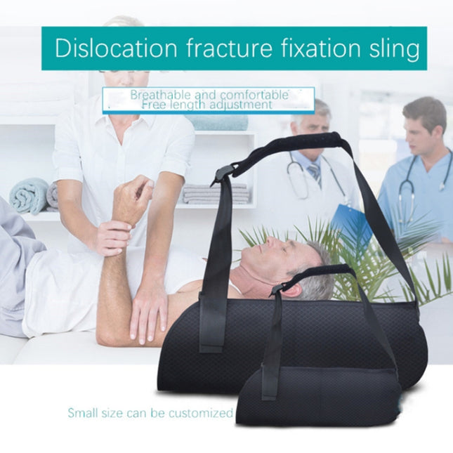 Postoperative Forearm Sling Multifunctional Shoulder and Neck Wrist Strap Arm Fracture Fixation Strap, S Black, M Black, L Black