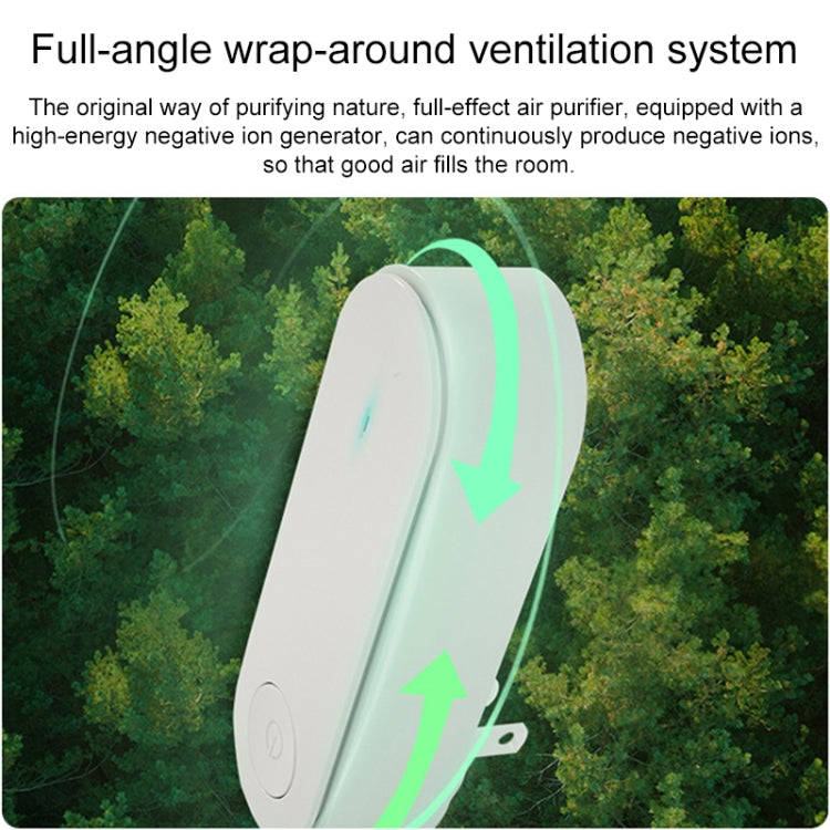 Mini Anion Air Purifier Smoke PM2.5 Remove Toilet Kitchen Air Purifier, US Plug, EU Plug
