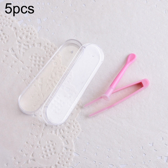 5pcs Portable Contact Lens Special Tweezer and Stick Set Travel Kit