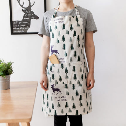 Nordic Style Cotton Linen Printing Apron