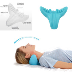 Acupressure Massage Pillow C-Rest Neck Cervical Shoulder Muscle Relaxer High Density Memory Foam Pillow Tools