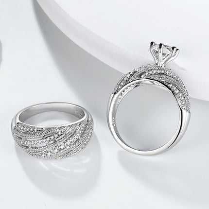 Women Vintage Diamond Wedding Ring, 5, 6, 7, 8, 9, 10, 11, 12