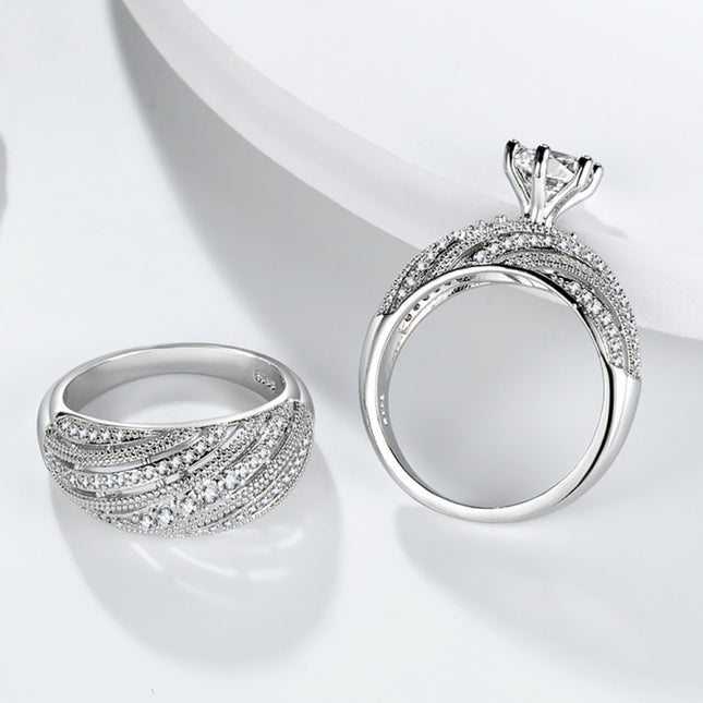 Women Vintage Diamond Wedding Ring, 5, 6, 7, 8, 9, 10, 11, 12