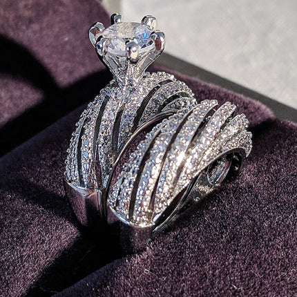 Women Vintage Diamond Wedding Ring, 5, 6, 7, 8, 9, 10, 11, 12