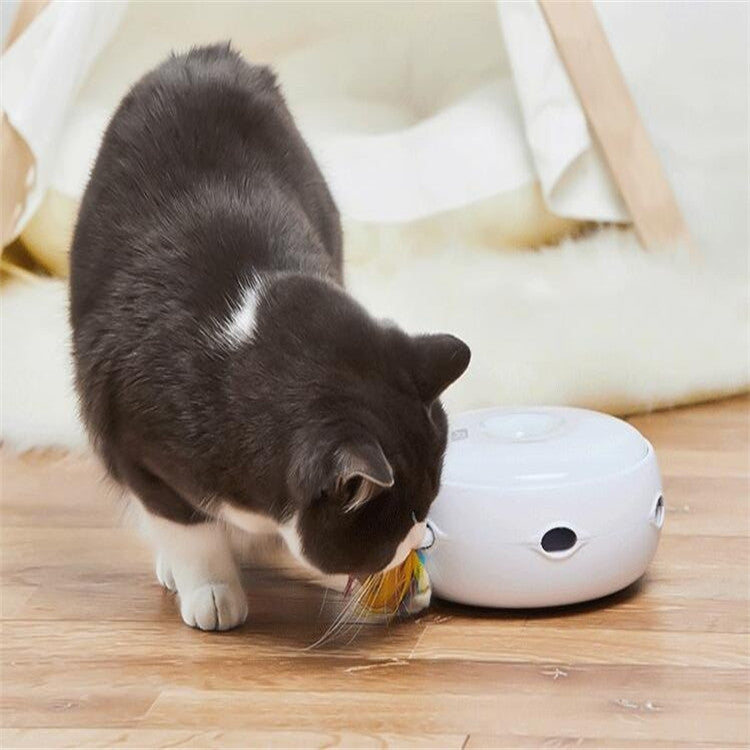 Intelligent Electric Funny Cat Stick Funny Cat Toy Electric Rotating Turntable Funny Cat Device