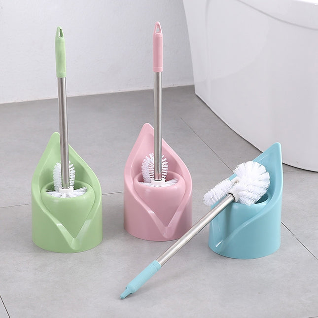 Stainless Steel Long Handle Toilet Brush Toilet Cleaning Brush, Triangle Shape Base, Diamond Shape Base