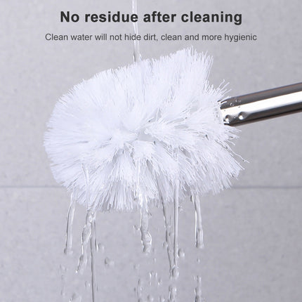 Stainless Steel Long Handle Toilet Brush Toilet Cleaning Brush, Triangle Shape Base, Diamond Shape Base