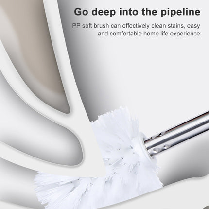 Stainless Steel Long Handle Toilet Brush Toilet Cleaning Brush, Triangle Shape Base, Diamond Shape Base