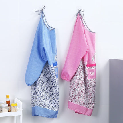 Kitchen Anti-fouling Oil-proof Adult Gowns Home Apron, with Long Sleeve