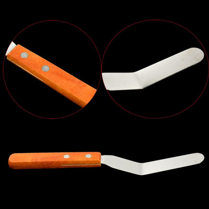 15cm Stainless Steel Cream Spatula Cake Silk Flower Scraper Baking Tool, 4 inch Flower Scraper