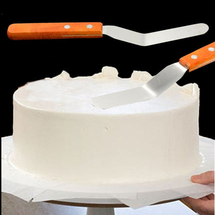 15cm Stainless Steel Cream Spatula Cake Silk Flower Scraper Baking Tool, 4 inch Flower Scraper