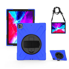 Um 360 Grad drehbare Silikon-Schutzhülle mit Halterung, Handschlaufe und langem Riemen, für iPad mini 4, für iPad Pro Air 3 10.5 (2019), für iPad Pro 11 (2018), für iPad Pro 12.9 (2018), für iPad mini 5 (2019)