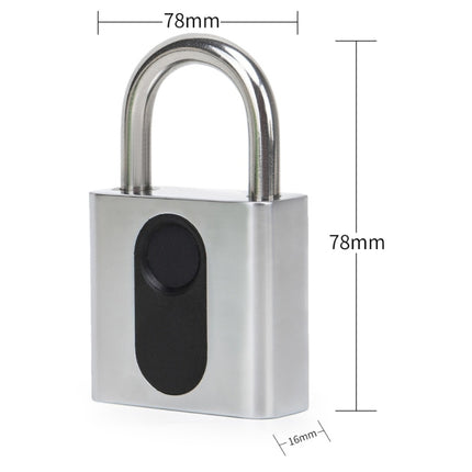 USB Rechargeable Door Lock Fingerprint Padlock Quick Unlock Security Keyless Smart Metal Lock