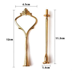 1 Set Sweets Candy Cupcake Tray Wedding Party Cake Display Stand Zinc Alloy Golden Tone cake stand, Gold, Silver