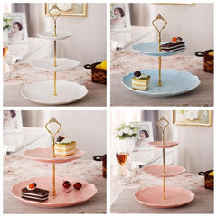 1 Set Sweets Candy Cupcake Tray Wedding Party Cake Display Stand Zinc Alloy Golden Tone cake stand, Gold, Silver