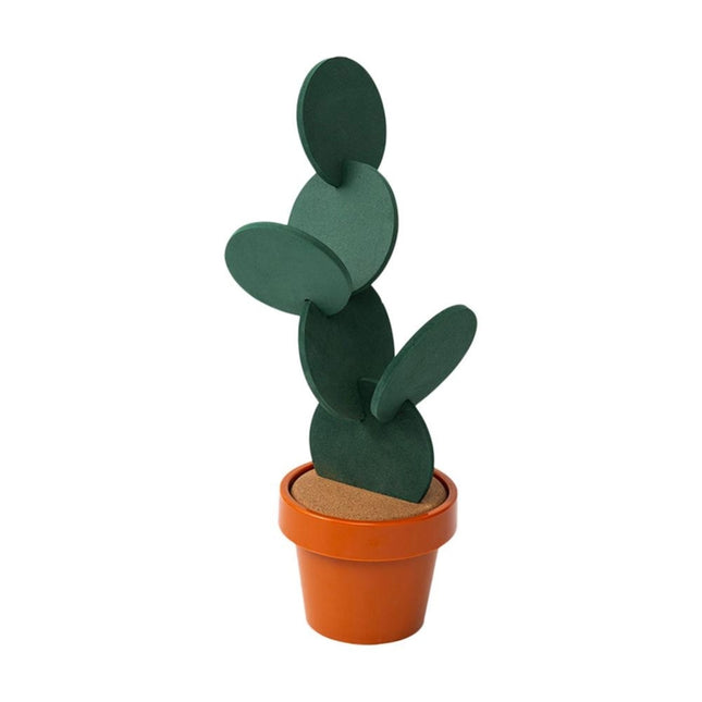 Novelty DIY Cactus Coaster Anti-skid Insulation Tea Pad Home Storage Desktop Multi-function Decoration, Cactus Coaster
