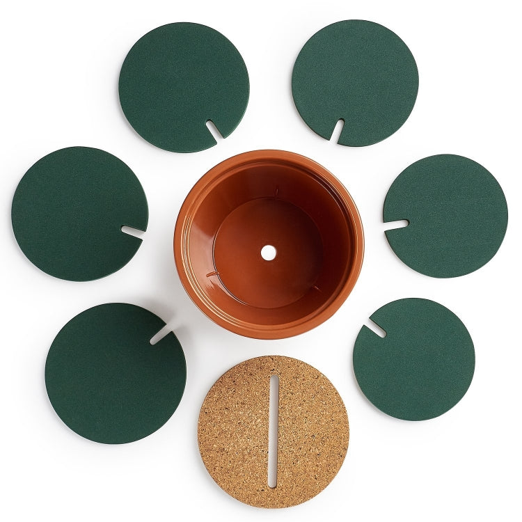 Novelty DIY Cactus Coaster Anti-skid Insulation Tea Pad Home Storage Desktop Multi-function Decoration, Cactus Coaster