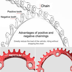 MOTSUV Round Narrow Wide Chainring MTB  Bicycle 104BCD Tooth Plate Parts