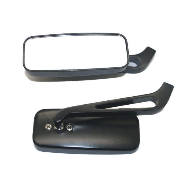 Anti-glare Square Aluminum Motorcycle Modified Rearview Mirror, White Mirror