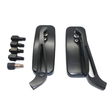 Anti-glare Square Aluminum Motorcycle Modified Rearview Mirror, White Mirror