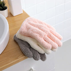 Singe Fast Dry Hair Gloves Quick Drying Coral Velvet Absorbent Gloves