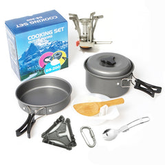 Portable Outdoor Set Boiler Head Combination Camping Pot Outdoor Cookware Set, DS200