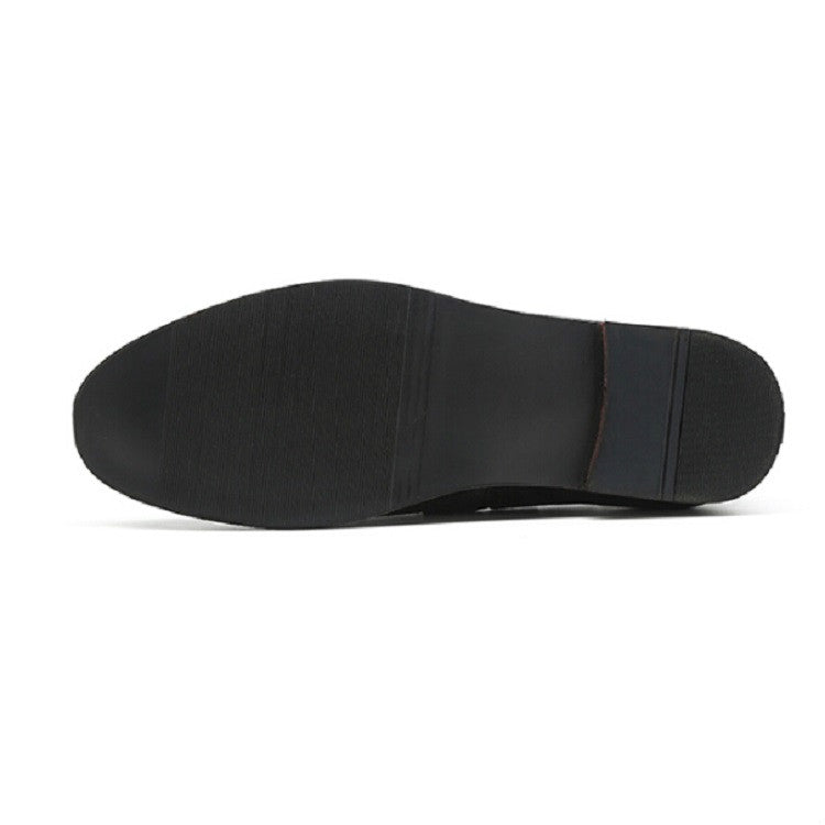 Men Leather Shoes Suede Tassels Slip-on Peas Shoes