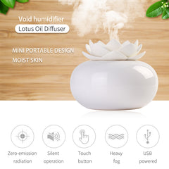 Lotus Ceramic Nano Spray Hydrating Aroma Humidifier Air Purifier