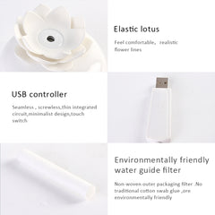 Lotus Ceramic Nano Spray Hydrating Aroma Humidifier Air Purifier