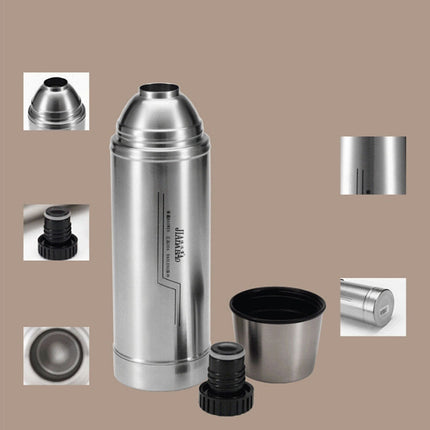 Outdoor Travel Household Stainless Steel Vacuum Insulation Pot, 1L