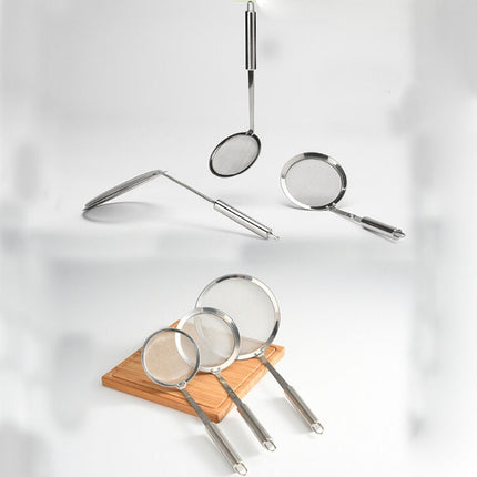 Stainless Steel Fruit Juice Soy Milk Oil Case Hot Pot Flour Dregs Filter Grease Leak, 10cm, 12cm, 16cm